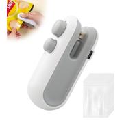 HIULLEN Mini Sigillatore Per Sacchetti, 2 in 1 Sigillatore per Sacchetti, Sigillatrice Per Sacchetti Sigillatore Termico con Taglierina Portatile per Conservazione Degli Alimenti Biscotti Snack