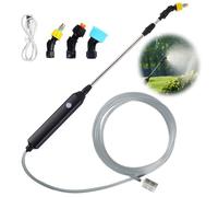HIULLEN Spruzzatore Elettrico Per Piante, Spruzzatore A Pressione A Batteria, Portatile Lancia A Spruzzo Per Spruzzatore Giardino Con 3 Ugelli E Tubo Flessibile 5M Per Erbacce Giardino Patio Prato