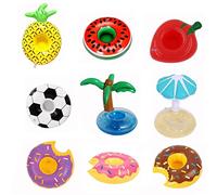 HIUOUIH Portabibite Gonfiabile 9 Pezzis Portabicchieri Gonfiabili Galleggianti Gonfiabili Piscina Fenicottero Unicorno Granchio Anatra Portabicchieri Gonfiabile per Bambini Festa in Piscina Famiglia