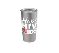 HIV AIDS Awareness Shirt - Nastro rosso Hope AIDS Awareness Bicchiere termico in acciaio inox doppia parete