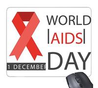 Hiv Awareness 1st December World Aids Day solidarietà nastro rosso simbolo rettangolo gomma antiscivolo mouse Game mouse pad Gift