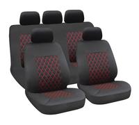 Hive, set fodere coordinate - Nero/Rosso sedili auto