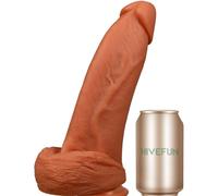 HIVEFUN Dildo XXL fallo Realistico Pene, Giocattoli Sessuali per Coppie con Forte Ventosa, 25,4 cm Big Grosso Silicone Morbido Toys Sessuali per Uomini Donna Giochi Sessuali per Uomo