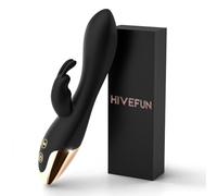 HIVEFUN Vibratoreper Donna Vibratore Sexytoysys Donna Vibratori Nero | Vibratoriper Donne Toys Sessuali per Donna, 10 Modalità di Vibrazione Vibratoreper Donna Professionale Vibratore Rabbit