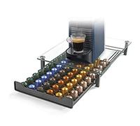 HiveNets Nespresso Portacapsule da caffè Cassetto per Capsule Supporto di Metallo Vetro Temperato per 60 pz