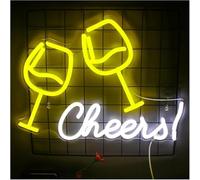 Hiverni Evviva per l'insegna al neon a LED alimentata da acrilico, decorazione parete per bar, matrimoni, club, feste, ufficio luci al neon