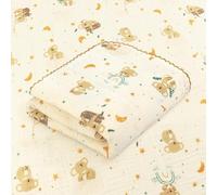 Hivia Quadrotti Cotone Neonato-2 Strati Mussole Neonato Cotone,Mussole Neonato 110x100CM,Cotone Swaddle Neonato Estivo Regali Nascita|Koala