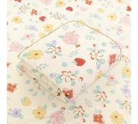 Hivia Quadrotti Mussola Cotone Neonato - 2 Strati, 110x100CM, Swaddle Estivo per Regali Nascita | Fragola