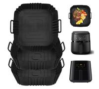 Hivio 3 stampi in silicone Airfryer per Philips Essential Airfryer - 4.1L6.2L/Philips Airfryer 2000 serie 4,2L/6,2L/COSORI Airfryer 3,8-4,7 l, accessori Airfryer stampo in silicone per friggitrice ad