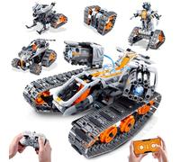HiWEEGO Kit di costruzione robot 5 in 1 con luce LED, APP e telecomando Set di costruzione per bambini, giocattolo robotico ricaricabile Regalo di compleanno per bambini e bambine dai 6 ai 12 anni