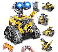 HiWEEGO Robot Toys for Kids, 5-in-1 Remote & App Control Building Set | RC Wall Robot, Rechargeable Construction Kit Gift for Boys Girls Ages 6-12+ (520 PCS