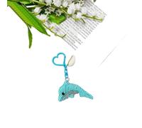 hiwhale 1 Pc Charm Vita Marina con Perline Toppa Decorazione Cocco Albero Cocco Fatto a Mano Portachiavi In Strass Borsa di Cristallo