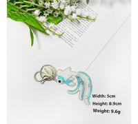 hiwhale 1 Pc Charm Vita Marina con Perline Toppa Decorazione Cocco Albero Cocco Fatto a Mano Portachiavi In Strass Borsa di Cristallo