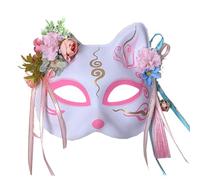 hiwhale Anime Demon Fox Maschera kitsune giapponese dipinta a mano maschera cosplay per ballo festival in maschera.