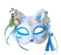 hiwhale Anime Demon Fox Maschera kitsune giapponese dipinta a mano maschera cosplay per ballo festival in maschera.