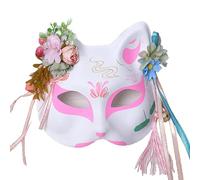 hiwhale Anime Demon Fox Maschera kitsune giapponese dipinta a mano maschera cosplay per ballo festival in maschera.