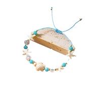 hiwhale Braccialetto di Perline con Conchiglia di Mare e ciondoli di Stelle Marine per Le Donne, Regalo di Gioielli Estivi in Stile Boho, Perfetto per Abiti da Spiaggia