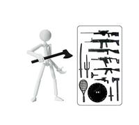 hiwhale Giocattolo Stickman multi-giunto multi-giunto mobile Stampa 3D Manichino stampato in 3D Action Figure di azione Stickman Robot assemblato