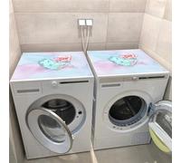 Hixingo 2 Pezzi Copri Lavatrice per Interno, Universale Tappetino Lavatrice, Sopra Universale Tappetino Antiscivolo, per Frigorifero, Cucina, Asciugatrici, Bagni (Cactus verde 6,40x50cm)