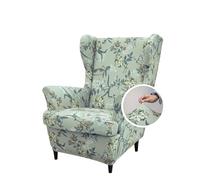 Hixingo 2 Pezzi Copripoltrona con Orecchie Elasticizzato, Copripoltrona 1 Posto, Stampa Copripoltrone Lavabile Copri Poltrona Soggiorno, Clubhouse Copertura Poltrona (Menta)