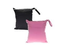 Hixingo 2 pezzi Porta Pannolini Lavabili Riutilizzabile, Salviette da Borsa Organizzatore Wetbag Impermeabile Borsa Pannolini con Zip per Viaggio, Passeggino, Spiaggia, Piscina (Stile 7,28x30cm)
