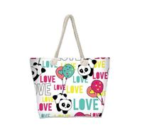 Hixingo 3D Borsa da Mare Grande XXL Donna Uomo, Borsa da Spiaggia Capiente Pieghevole e Leggera per Spiaggia Piscina Viaggio Palestra Shopping Sport e Vacanza (35x12x34CM,Cuore d'amore 4)