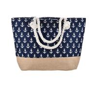 Hixingo 3D Borsa da Mare Grande XXL Donna Uomo, Borsa da Spiaggia Capiente Pieghevole e Leggera per Spiaggia Piscina Viaggio Palestra Shopping Sport e Vacanza (50 * 12 * 35cm,Blu nautico)