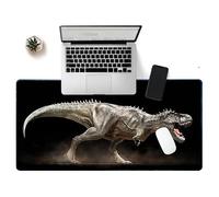 Hixingo 3D Impronta Animale Tappetino Mouse, Tappetino Mouse XXL/XL/L, Tappetino Mouse Gaming con Base in Antiscivolo e Bordi Cuciti, Mouse Pad per Ufficio e Casa (700 * 300 * 3mm,Dinosauro)