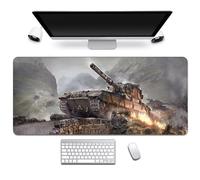 Hixingo 3D Modello del Serbatoio Tappetino Mouse, Tappetino Mouse XXL/XL/L, Tappetino Mouse Gaming con Base in Antiscivolo e Bordi Cuciti, Mouse Pad per Ufficio e Casa (900x400x3mm,F)