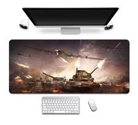 Hixingo 3D Modello del Serbatoio Tappetino Mouse, Tappetino Mouse XXL/XL/L, Tappetino Mouse Gaming con Base in Antiscivolo e Bordi Cuciti, Mouse Pad per Ufficio e Casa (900x400x3mm,A)