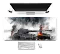 Hixingo 3D Modello del Serbatoio Tappetino Mouse, Tappetino Mouse XXL/XL/L, Tappetino Mouse Gaming con Base in Antiscivolo e Bordi Cuciti, Mouse Pad per Ufficio e Casa (900x400x3mm,D)