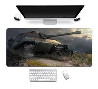 Hixingo 3D Modello del Serbatoio Tappetino Mouse, Tappetino Mouse XXL/XL/L, Tappetino Mouse Gaming con Base in Antiscivolo e Bordi Cuciti, Mouse Pad per Ufficio e Casa (800x300x3mm,G)