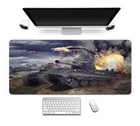 Hixingo 3D Modello del Serbatoio Tappetino Mouse, Tappetino Mouse XXL/XL/L, Tappetino Mouse Gaming con Base in Antiscivolo e Bordi Cuciti, Mouse Pad per Ufficio e Casa (700x300x3mm,B)