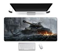 Hixingo 3D Stampa del Serbatoio Tappetino Mouse, Tappetino Mouse XXL/XL/L, Tappetino Mouse Gaming con Base in Antiscivolo e Bordi Cuciti, Mouse Pad per Ufficio e Casa (700x300x3mm,F)