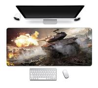 Hixingo 3D Stampa del Serbatoio Tappetino Mouse, Tappetino Mouse XXL/XL/L, Tappetino Mouse Gaming con Base in Antiscivolo e Bordi Cuciti, Mouse Pad per Ufficio e Casa (700x300x3mm,B)