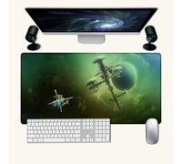 Hixingo 3D Universo Tappetino Mouse, Tappetino Mouse XXL/XL/L, Tappetino Mouse Gaming con Base in Antiscivolo e Bordi Cuciti, Mouse Pad per Ufficio e Casa (900x400x3mm,Universo 8)