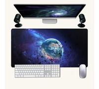 Hixingo 3D Universo Tappetino Mouse, Tappetino Mouse XXL/XL/L, Tappetino Mouse Gaming con Base in Antiscivolo e Bordi Cuciti, Mouse Pad per Ufficio e Casa (900x400x3mm,universo 5)