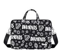 Hixingo Borsa per Laptop 13/14/15 Pollici, Impermeabile Borsa PC Portatili Borsa Notbook Modo Borsa a Tracolla con Cinghia per Trolley Multifunzionale Borsa Messenger (15 pollici,Diamanti)