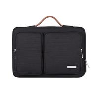 Hixingo Borsa per Laptop 13,15 Pollici, Tinta Unita Impermeabile e Antiurto Borsa PC Portatili Borsa Rosa Fiori Notbook Modo per Laptop con Manici Portatile Borsa (Nero,15 Pollici)