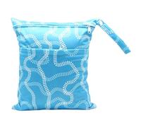 Hixingo Borsa Porta Pannolini Impermeabile, Borsa Pannolini Lavabili Riutilizzabile Wetbag con Cerniera 30x36cm Wet Bag Organizzatore per Bambini, Viaggio (Azzurro D,4 Pezzi)