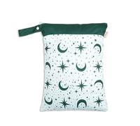 Hixingo Borsa Porta Pannolini Impermeabile, Borsa Pannolini Lavabili Riutilizzabile Wetbag con Cerniera 1/2/4 Pezzi Wet Bag Organizzatore per Bambini, Viaggio Spiaggia (Luna crescente A,1 Pezzo)