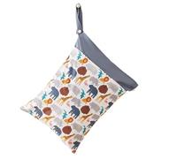 Hixingo Borsa Porta Pannolini Impermeabile, Borsa Pannolini Lavabili Riutilizzabile Wetbag con Cerniera 1/2/4 Pezzi Wet Bag Organizzatore per Bambini, Viaggio (Animale cartoni animati C,4 Pezzi)