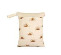 Hixingo Borsa Porta Pannolini Impermeabile, Borsa Pannolini Lavabili Riutilizzabile Wetbag con Cerniera 1/2/4 Pezzi Wet Bag Organizzatore per Bambini, Viaggio (Sole C,2 Pezzi)