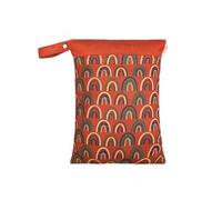 Hixingo Borsa Porta Pannolini Impermeabile, Borsa Pannolini Lavabili Riutilizzabile Wetbag con Cerniera 1/2/4 Pezzi Wet Bag Organizzatore per Bambini, Viaggio Spiaggia (Rosso mattone A,2 Pezzi)