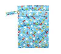 Hixingo Borsa Porta Pannolini Impermeabile, Borsa Pannolini Lavabili Riutilizzabile Wetbag con Cerniera 28x40cm Wet Bag Organizzatore per Bambini, Viaggio Spiaggia (Auto cartoni animati,2 Pezzi)