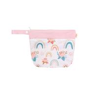 Hixingo Borsa Porta Pannolini Impermeabile, Borsa Pannolini Lavabili Riutilizzabile Wetbag con Cerniera 20x28cm Wet Bag Organizzatore per Bambini, Viaggio Spiaggia (Fiore,4 Pezzi)