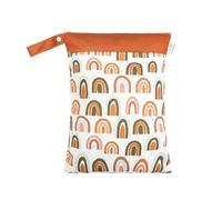 Hixingo Borsa Porta Pannolini Impermeabile, Borsa Pannolini Lavabili Riutilizzabile Wetbag con Cerniera 1/2/4 Pezzi Wet Bag Organizzatore per Bambini, Viaggio (Arancione C,4 Pezzi)