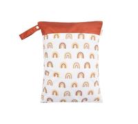 Hixingo Borsa Porta Pannolini Impermeabile, Motivo Arcobaleno Borsa Pannolini Lavabili Riutilizzabile Wetbag con Cerniera 1/2/4 Pezzi Wet Bag Organizzatore per Bambini (Arcobaleno 1,2 Pezzi)