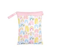 Hixingo Borsa Porta Pannolini Impermeabile, Motivo Arcobaleno Borsa Pannolini Lavabili Riutilizzabile Wetbag con Cerniera 1/2/4 Pezzi Wet Bag Organizzatore per Bambini (Cartone animato,1 Pezzo)