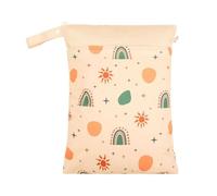 Hixingo Borsa Porta Pannolini Impermeabile, Motivo Sole Borsa Pannolini Lavabili Riutilizzabile Wetbag con Cerniera 1/2/4 Pezzi Wet Bag Organizzatore per Bambini, Viaggio (Carino,1 Pezzo)